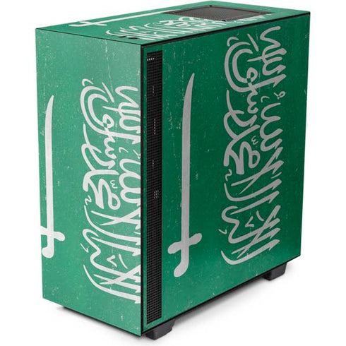 Saudi Arabia Flag Distressed NZXT H510 Compact ATX Mid-Tower Case Skin